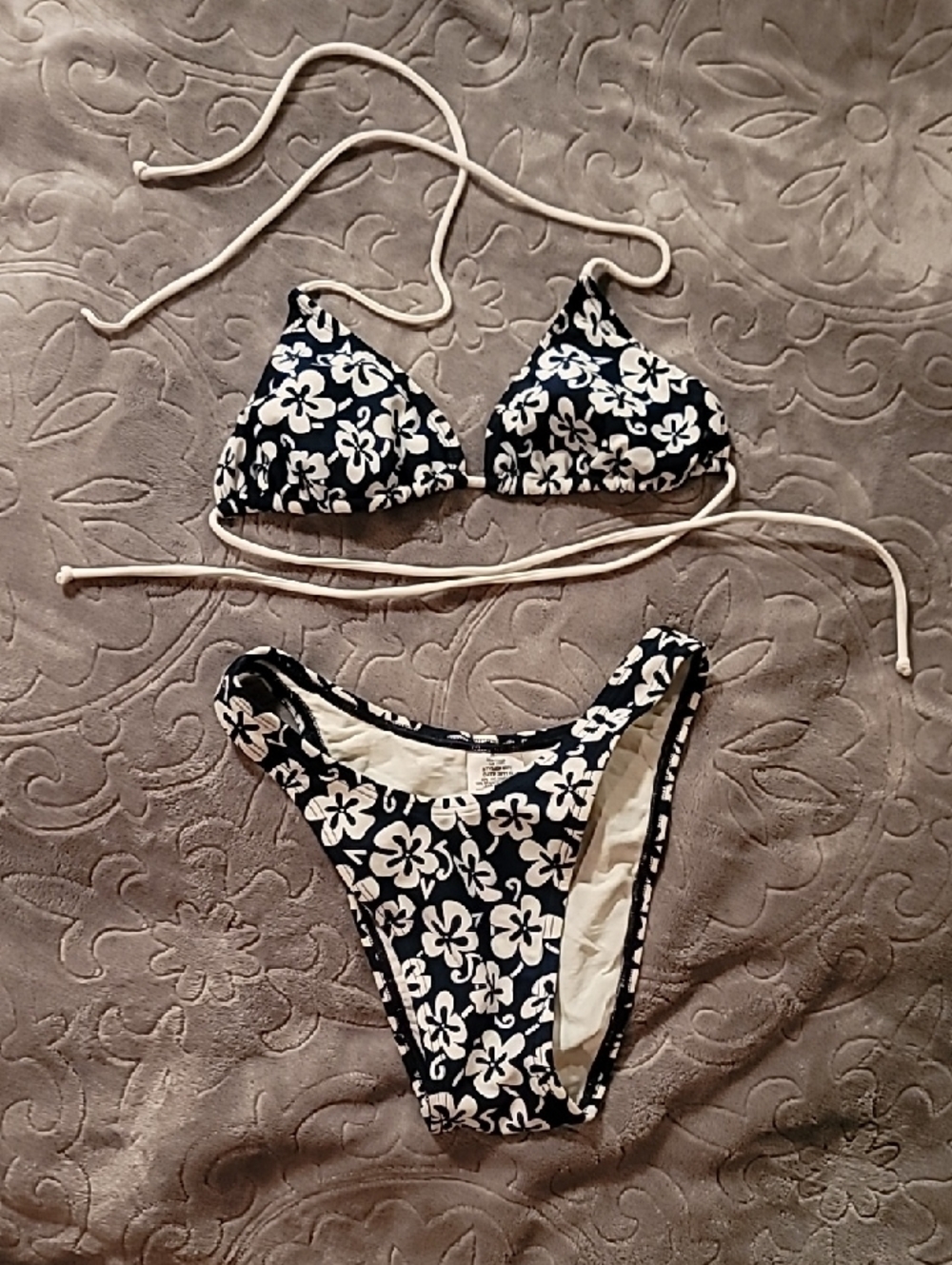 Flowered Traingle Bikini